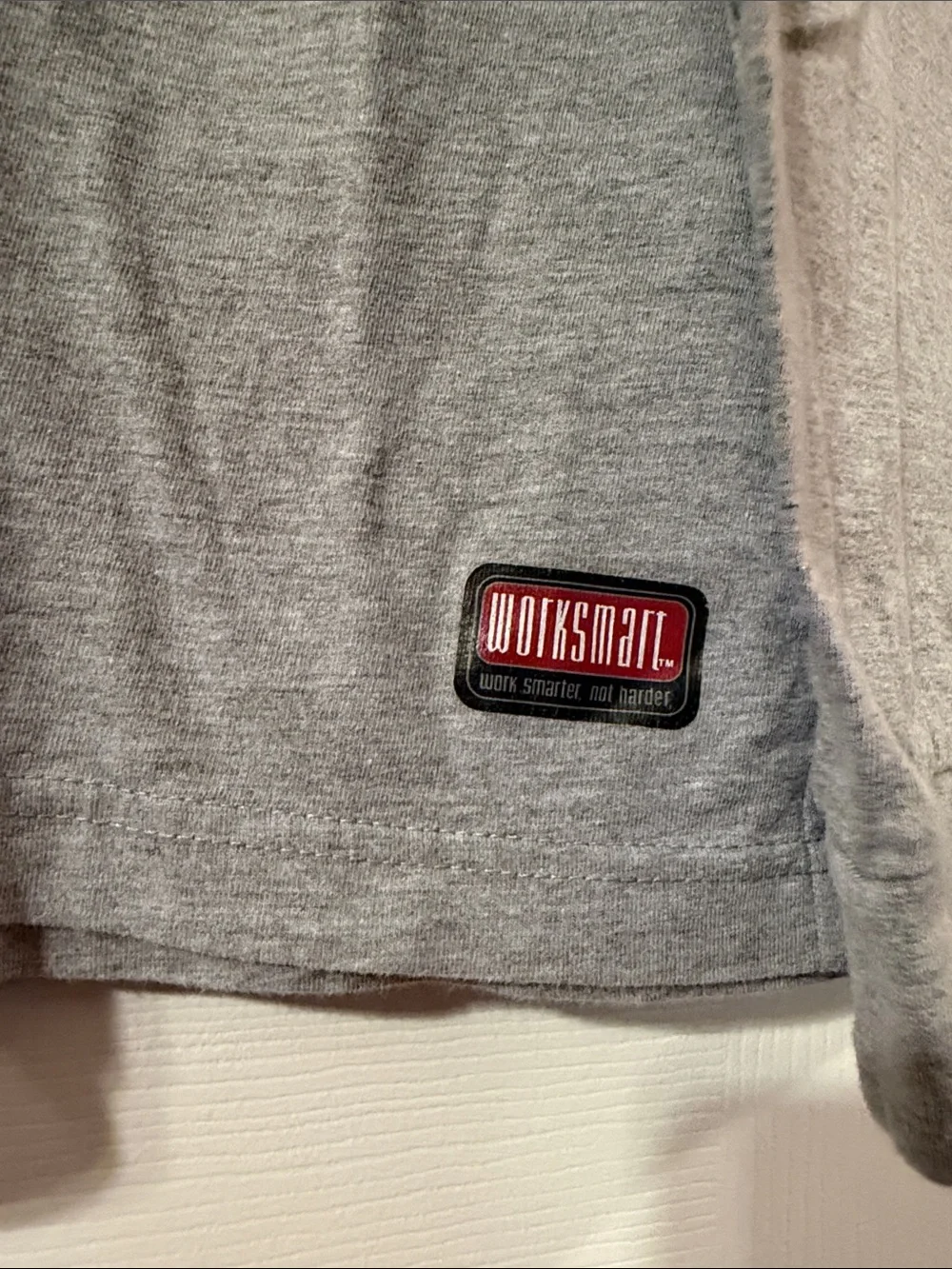 Rocky Long Sleeve Pocket Tee in Light Gray
